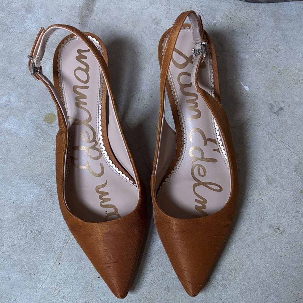 Sam Edelman Women's Brown Slingback Heels